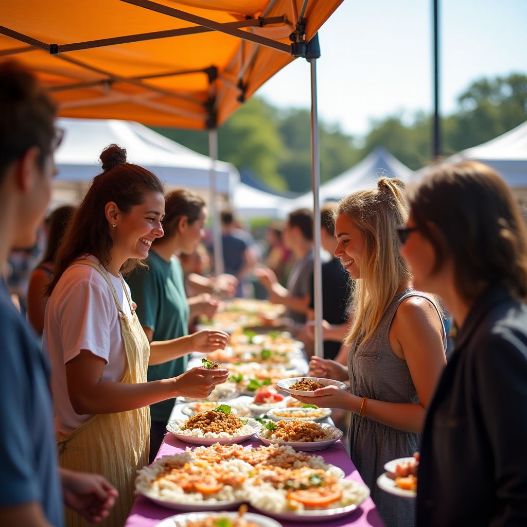 Rainbow Taste booth at community food festival