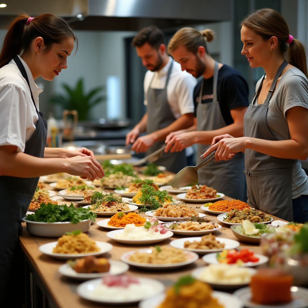 Rainbow Taste culinary workshop with participants